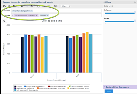 example household income column chart community bi support