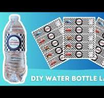 DIY Personalized Water Bottle Labels For Parties - YouTube