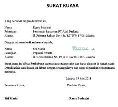 Surat kuasa mengurus surat kehilangan ; Contoh Surat Kuasa Biasa Nusagates