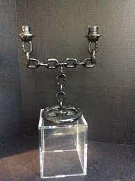 welded chain candelabra etsy metall kreativ kette