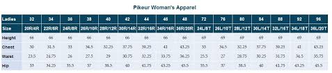 pikeur show jacket size chart best picture of chart