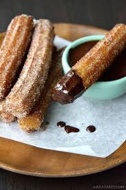 Easy Homemade Churros With Chocolate Sauce Just A Taste Easy Chocolate Sauce Recipe Homemade Churros Homemade Churros Recipe