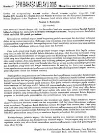 Soalan peperiksaan bahasa melayu tingkatan 5 kertas 1. Spm 1103 2005 Bm K2 Berjawapan