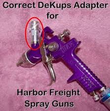 Correct Devilbiss Dpc Dekups Adapter For Most Harbor Freight Spray Guns Free Shp 631908840322 Ebay