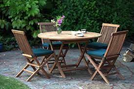 The garden dining set is essential to the outdoor room. Teak Garden Dining Set Folding Chairs Outback Teak