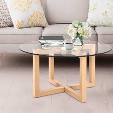 And your coffee cup gets a new home away from home. Artiss Coffee Table Round Tempered Glass Tables Bedside Furniture Metal Legs 9350062162767 Ebay