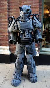 one of the brotherhood of steel wearing t 60 power armor from the video game fallout 4 t 60 power armor fallout power armor power armor