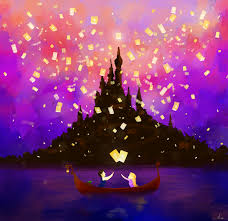 Oh My God So Pretty Tangled Lanterns Scene Tangled Painting Disney Canvas