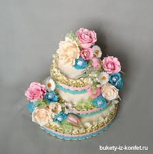 как сделать торт из конфет своими руками мастер класс Tort Iz Konfet Master Klass Poshagovo S Fotografiyami Tort Konfety Buket Iz Konfet