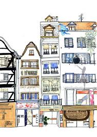 One Eleven Studio Collage Illustration House Drawing French Boutique