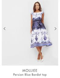 Ted Baker Blue And White Porcelain Print Skirt And Top Designer Outfits Woman Ladies Top Design Clothes Design