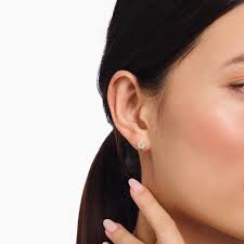 THOMAS SABO Lovely Daisy Small Ear Studs Silver