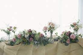 choole spoonbill herbe de campagne メインテーブルフラワー 会場装花 ナチュラル ウェディング 会場装花 結婚式 装花