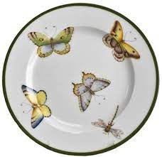 Elevate your dining experience with intricate butterfly dinnerware set offered at the cheapest prices. Butterfly Floral Salad Plate Porcelain Painting Pottery Painting Designs Plates