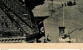 Allemagne, the french name for germany. Offenburg Offenburg I Baden Hauptstrasse Nazi Flag Drapeau Allemagne Germany