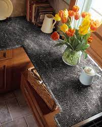 Corian Solid Surface In Milky Way Durable Countertops Black Kitchen Countertops Corian