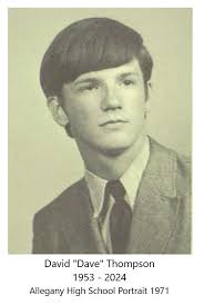 Passing of Dave Thompson, a childhood friend from Cresaptown