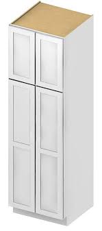 Our range of pantry cabinets can take vast amounts of food and kitchen items and help you make better use of the rest of your kitchen. Sw U309024 Utility Cabinets With Four Doors 30 Inch Shaker White Tall Cabinets Cabinetcorp