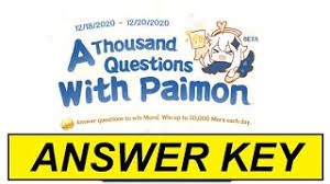 Plunging attacks can only deal aoe. A Thousand Questions With Paimon Quiz Event Questions Answers Key Genshin Impact Part 1 Youtube