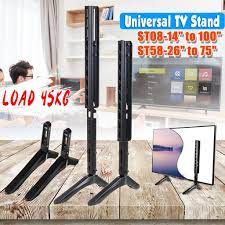 A wide variety of universal lcd tv stand options are available to you, such as general use, design style, and material. 14 100 Universal Table Tv Stand Base Lcd Flat Screen Table Top Pedestal Mount Buy At A Low Prices On Joom E Commerce Platform