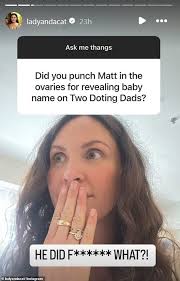 Laura Byrne rages as husband Matty 'J' Johnson accidentally reveals the  name their unborn baby girl