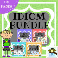 Idioms Bundle Anchor Chart Displays Games Activities