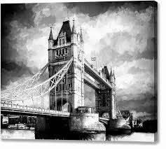 Black And White Canvas Pictures Of London Tower Bridge London Black And White Canvas Print In 2020 Black And White Canvas London Canvas Art Tower Bridge London