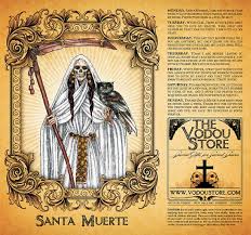 Santa Muerte 7 Day Candle Label White Santa Muerte Santa Muerte Prayer Hoodoo Conjure