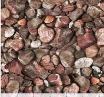 Tela de roca por media yarda, tela estampada con piedras, algodón acolchado  estampado, tela acolchada con mezcla de rocas, tela de costura marrón,