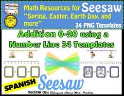 Addition 0 20 Using A Number Line 34 Png Templates Ready To Upload Into Seesaw Spanish Versiondear Teachers I Am Exc Number Line Seesaw School Technology