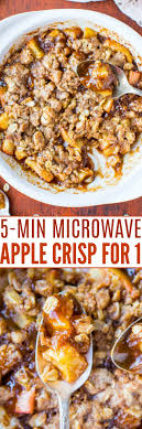 5 Minute Microwave Apple Crisp For One Averie Cooks Recipe In 2020 Microwave Apple Crisps Healthy Snacks Recipes Apple Crisp