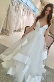 Satin Ribbon Tulle Wedding Gown With V Neckline Dream Wedding Dresses Tulle Wedding Gown Bridal Dresses