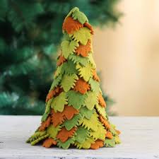 Recognize the different species of christmas trees. Hand Made Multicolored Wool Christmas Tree Decoration Holiday Beauty In Green Novica