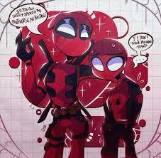 MOVED @dinxart.bsky.social) ✦ DinxieMintie on X: Spideypool! 🕸️💕 That  new trailer gave me da HYPEE I CANT WAIT FOR THE MOVIE TO COME OUT!! :D ✨  So just wanted to draw Spidey