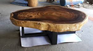Live Edge Round Coffee Table Reclaimed Acacia Wood Solid Slab Etsy Coffee Table Round Coffee Table Wood