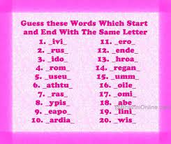 9 letter words starting with c · criticize · childhood · community · carefully · celebrity · commander · character · chocolate . Guess These Words Which Start And End With The Same Letter Bhavinionline Com Six Letter Words Letter N Words 2 Letter Words
