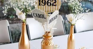 On all the lists fifty years is celebrated with gold which is great for him and her. Fiftieth Wedding Anniversary Decorations 50th Wedding Anniversary Centerpiece Ideas
