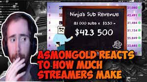 However, twitch takes 50% of this revenue. Asmongold Reacts To How Much Money Twitch Streamers Make Youtube