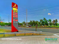 Gasoline Station Pylon Sign with Price Board and Ad Panel ...