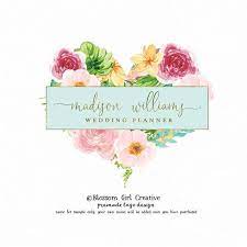 Wedding Planner Logo Photography Logo Florist Logo Event Planner Logo Interior Design Logo Jewelry Logo Premade Logo Watercolor Logo Tarjetas