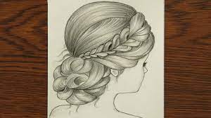 How To Draw A Girl With Beautiful Hairstyle Easy Hair Drawing Girl D Easy Hair Drawings How To Draw Hair How To Draw Braids
