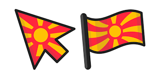 Halloween tree cat airship smoke fire explosion. North Macedonia Flag Cursor Custom Cursor Browser Extension