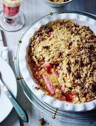 Rhubarb Marzipan And Almond Crumble Recipe Apple Crumble Recipe Crumble Recipe Rhubarb Crumble