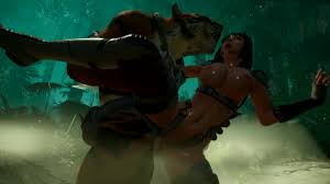 Monstro dos Desenhos Animados Misterioso Rams Buceta de Adolescente Peituda  Ao Ar Livre