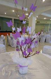 Pin By Di Lady On Theme Parties Butterfly Baby Shower Centerpieces Butterfly Baby Shower Girl Baby Shower Decorations