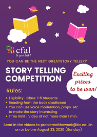 The second table lists well renowned and prestigious competitions which offer big cash prizes. Cfal India Have A Flair For Story Telling Stories Facebook