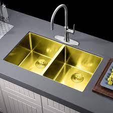 Shop lighting with confidence & price match guarantee. Top Quality Gold Flushmount Handmade Double Bowl 304 Stianless Steel Kitchen Sink Kitchen Bowl 760x450x200mm Kitchen Sinks Aliexpress