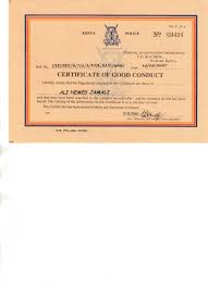 Pcc (police clearance certificate) is also known as by other names such as: Certificate Of Good Conduct
