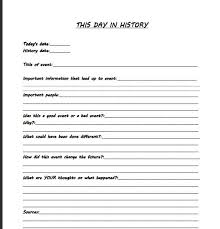 This Is Good Template Idea For A Journal Entry It Has Great Information And Requires Students History Worksheets Social Studies Notebook Childrens Worksheets