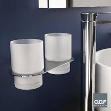 Porte Gobelet Double Gobelets Oceane Odfparis Chrome Porte Gobelet Accessoires Salle De Bain Gobelet